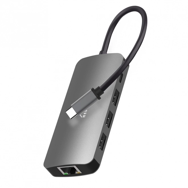 USB-C HUB 8 portů MT5044 3xUSB-A 3.0, 1xUSB-C PD, 1xRJ45, 1xHDMI 4K, 1xSD 1xMicro SD