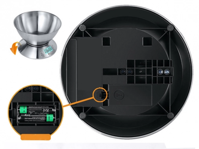 Elektronická kuchyňská váha s LCD a nerezovou miskou