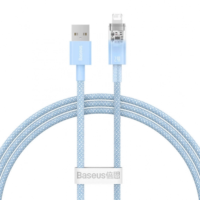 Rychlonabíjecí kabel USB na Lightning 1M v modré barvě