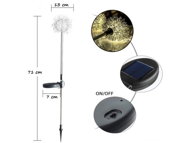 Solární zahradní LED lampička ve tvaru stromečku - 2 kusy