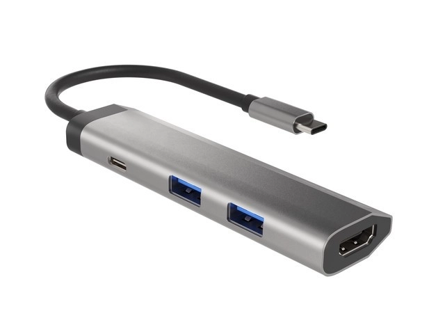 Multiportová dokovací stanice Fowler Slim USB-C PD, 2x USB 3.0, HDMI 4K