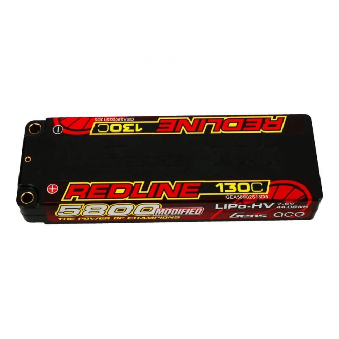 Gens ace Redline Series 5800mAh 7.6V 130C 2S1P HardCase 56# HV Ultra LCG LiPo baterie