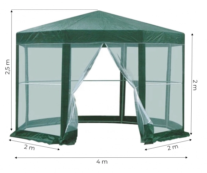 Stan komerční zahradní pavilon 2x2x2 m s moskytiérou ModernHome