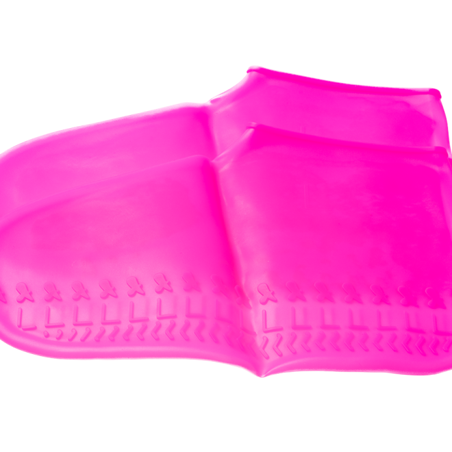 Gumové nepromokavé chrániče bot velikosti "40-44" - tmavě růžové