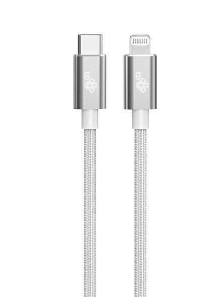 Kabel Lightning MFi - USB C stříbrný 1m