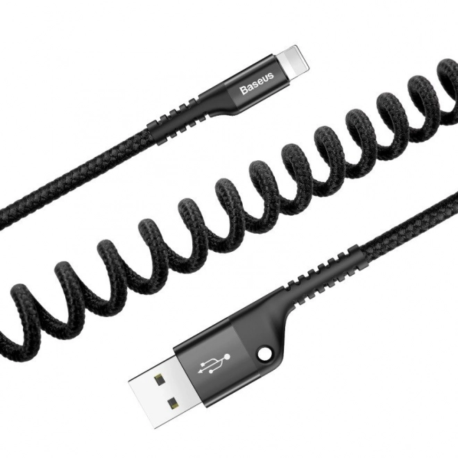 Baseus Pružinový kabel Lightning 1m 2A - černý