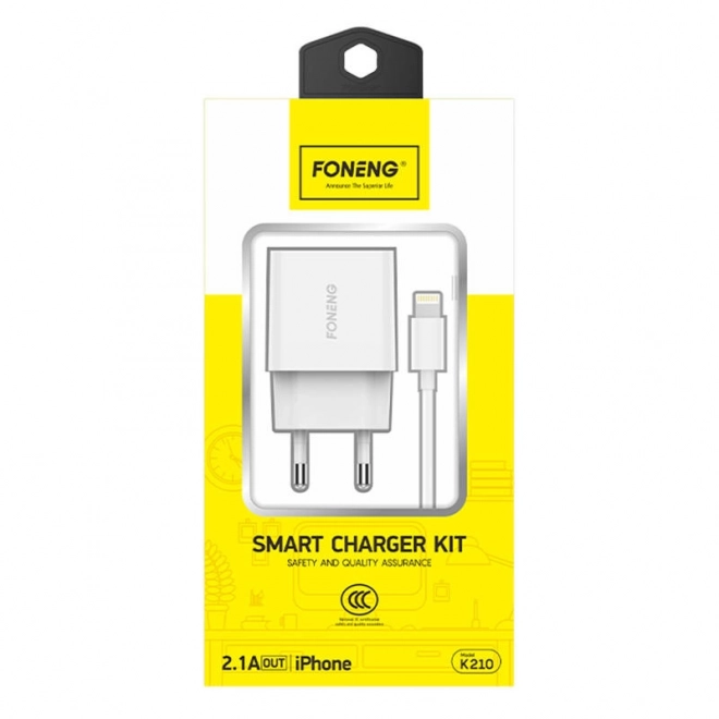 Nabíječka Foneng 1x USB K210 + kabel USB Lightning