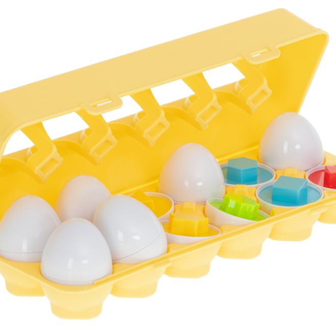 Dětská skládačka Vajíčka s tvary 12ks