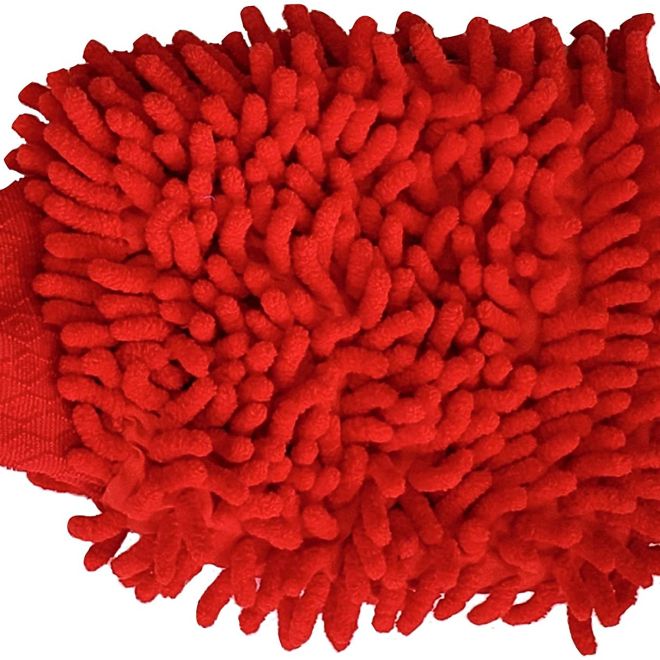 Mycí rukavice z mikrovlákna – Červená