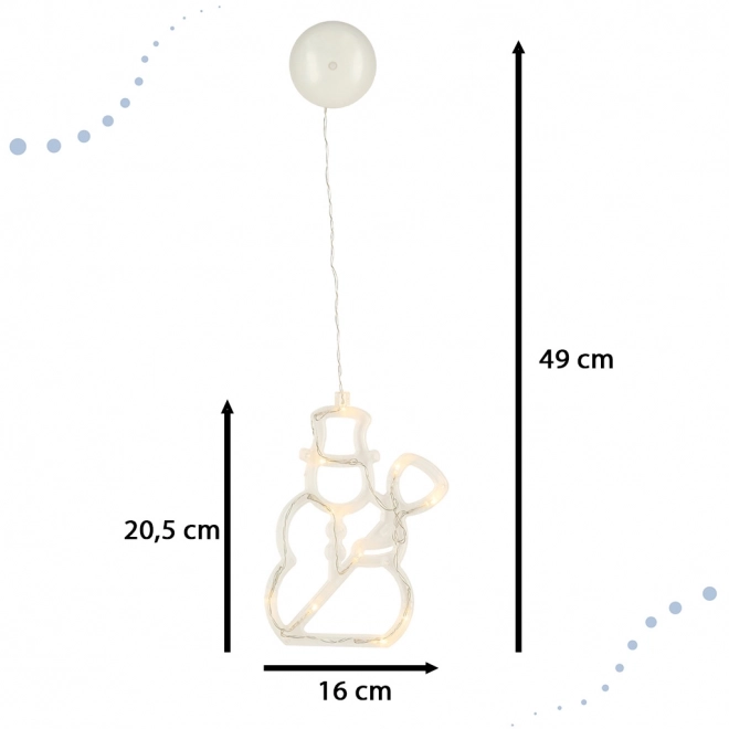 Vánoční LED dekorace sněhulák 49 cm s 10 LED