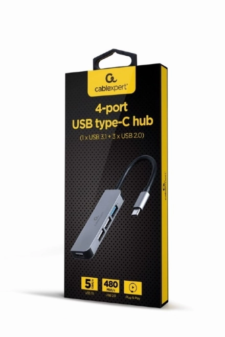 Rozbočovač 4 porty USB-C, 3xUSB 2.0, USB 3.1