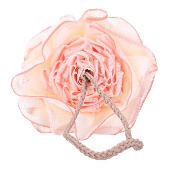 Koupelová houba ve tvaru růže - růžová