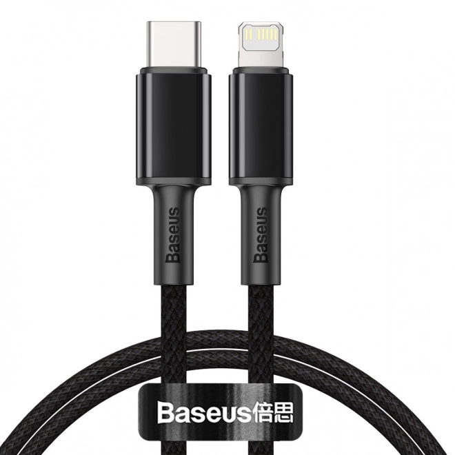 Baseus High Density Braided Cable Type-C to Lightning, PD, 20W, 2m (Black)