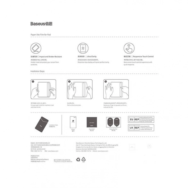 Tvrzené sklo Baseus Screen Protector pro Pad Mini 6 8,3"