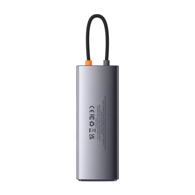 Rozbočovač 9v1 Baseus Metal Gleam Series, USB-C na 2x USB 3.0 + 2x HDMI + USB 2.0 + USB-C PD + Ethernet RJ45 + microSD/SD