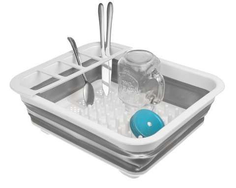 Skládací silikonový odkapávač na nádobí