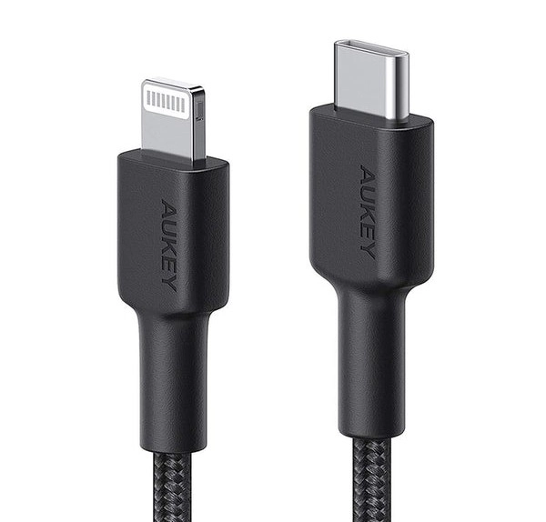 CB-CL03 Černý nylonový kabel Lightning-USB C | USB Power Delivery USB-PD | 2 m | Certifikát Apple MFi