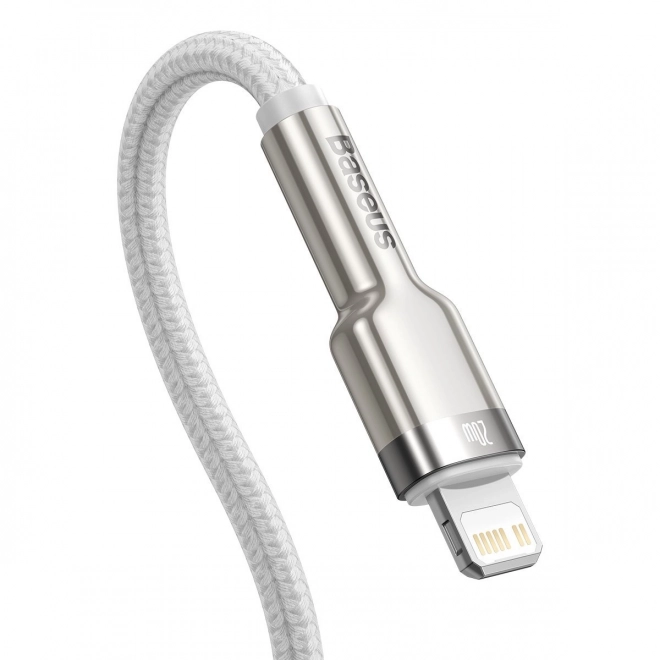 USB-C kabel pro Lightning Baseus Cafule, PD, 20W, 1m (bílý)