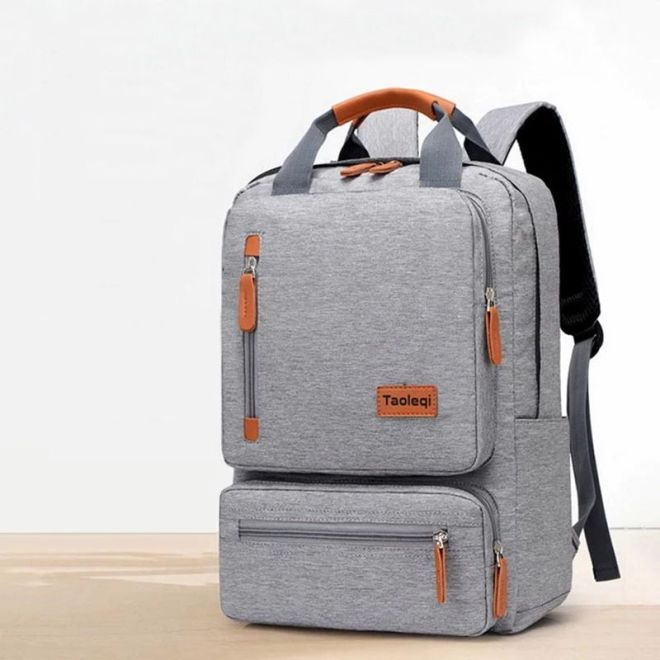 Školní, studentský, 15,6" batoh na notebook - světle šedý
