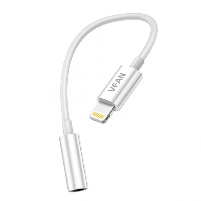 Kabel Vipfan L07 Lightning na mini jack 3,5 mm AUX, 10 cm (bílý)