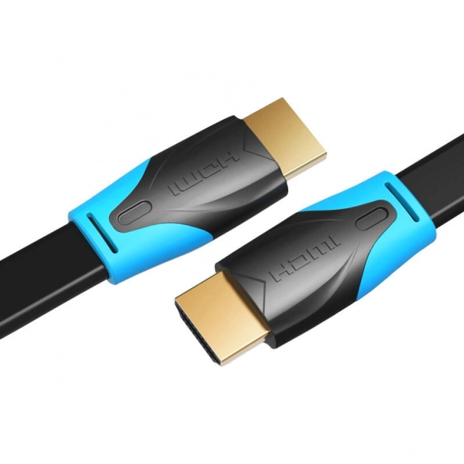 Plochý HDMI kabel Vention 3m 4K 60Hz černý