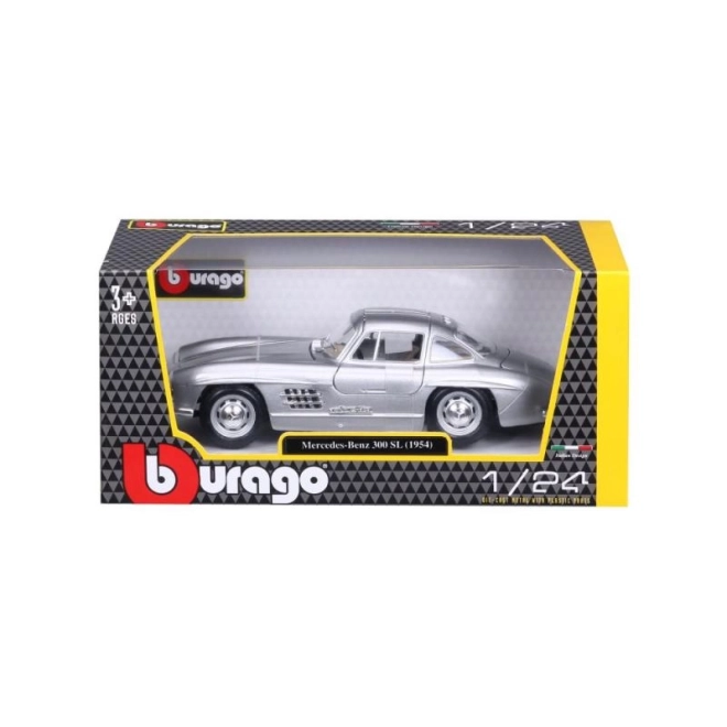 Bburago 1:24 Mercedes Benz 300SL stříbrná 18-22023