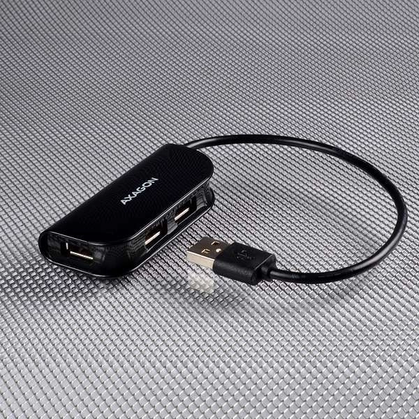 Rozbočovač HUE-X4B 4portový USB 2.0 20cm kabel Černá