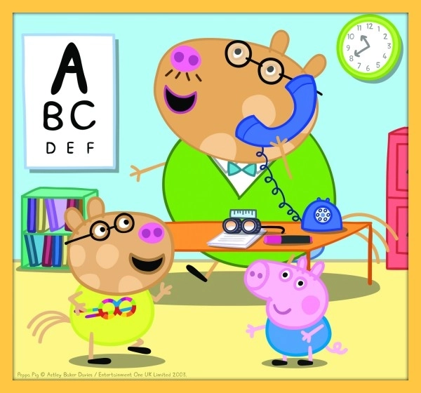 Puzzle 10v1 Prasátko Peppa/ Peppa Pig v krabici 40x27x6cm