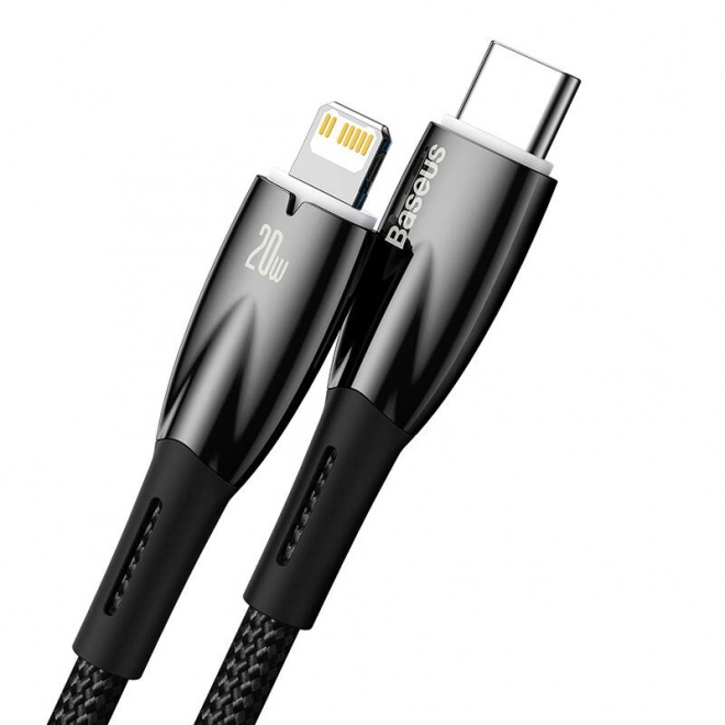 Kabel USB-C pro Lightning Baseus řady Glimmer, 20 W, 2 m (černý)