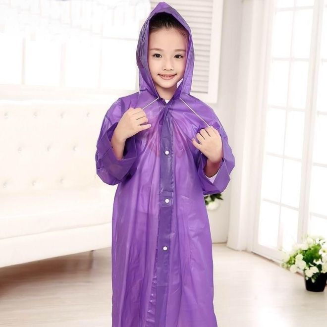 Dětská pláštěnka do deště - fialová