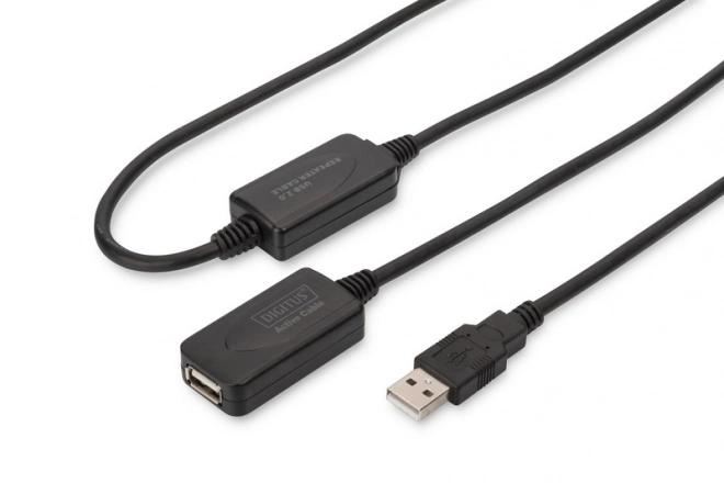 Prodlužovací kabel USB 2.0 HighSpeed typ USB A/USB A M/F aktivní 20 m černý