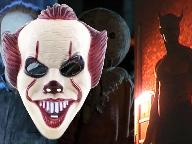 Halloweenská maska klauna Pennywise