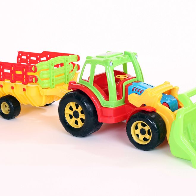 Traktor s přívěsem a nakladačem - model 305