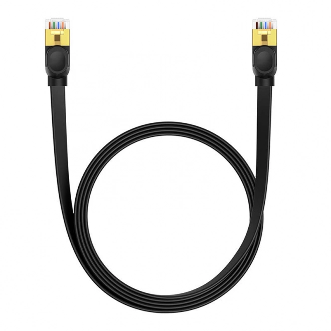 Baseus Cat 7 UTP Ethernet kabel RJ45 plochý 2 m černý