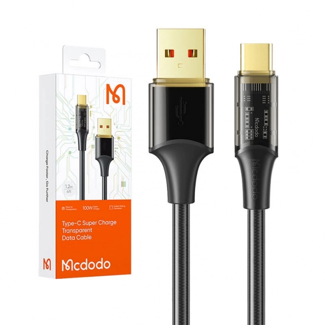 Kabel USB-C Mcdodo CA-2092 6A, 1,8 m (černý)