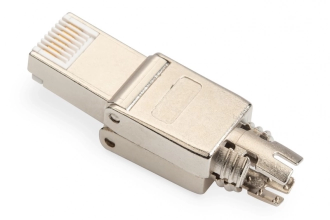 Modulární konektor RJ45 cat.6A, PoE++, 10GbE, STP, stíněný, bez nářadí, šroubovací, kovový, AWG 26-22, délka 50 mm