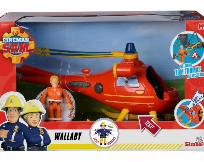 Vrtulník hasiče Sama Wallabyho s figurkou