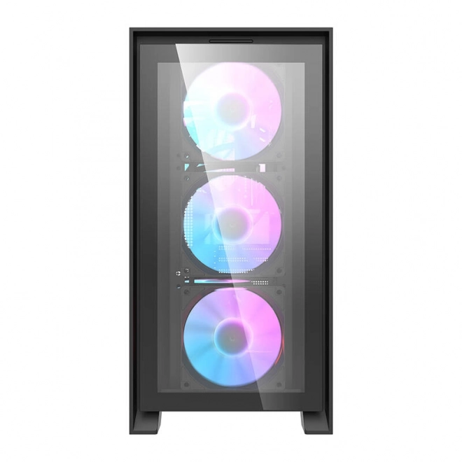 Počítačová skříň Darkflash DRX70 GLASS + 4 ventilátory RGB (černá)