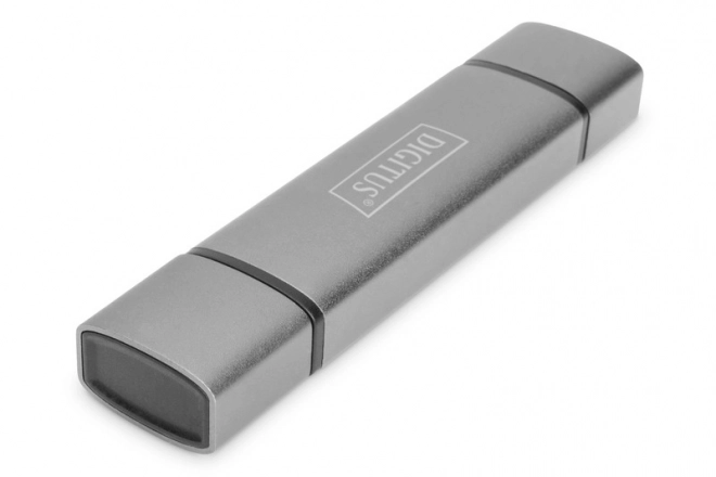 Čtečka paměťových karet 3 porty USB typu C/ USB 3.0 SuperSpeed SD Micro SD HQ hliníková šedá