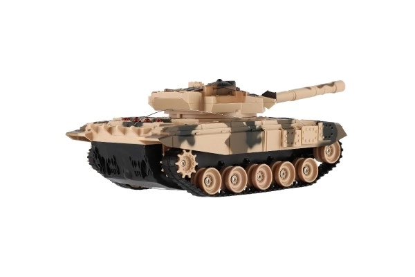 Tank RC plast 27cm 40MHz na baterie+dobíjecí pack se zvukem v krabici 37x17x19cm