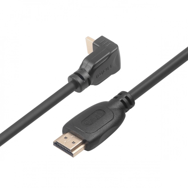 Pozlacený kabel HDMI v 2.0 s délkou 1,8 m s úhlovým připojením