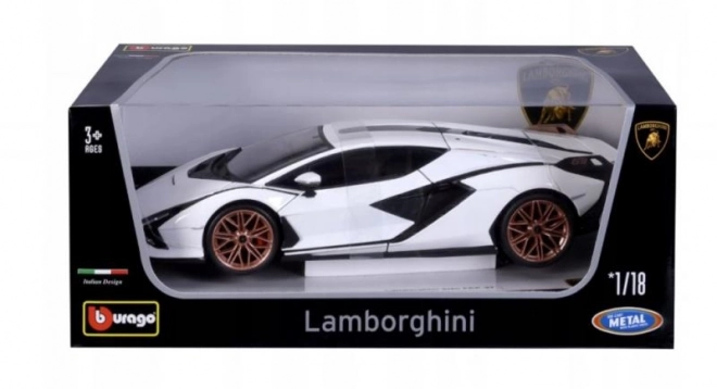 Bburago 1:18 TOP Lamborghini Sián FKP 37 White/Black