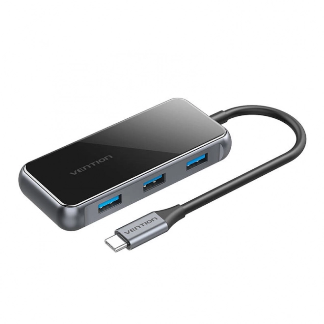 Adaptér 5v1 HUB Vention TFBHB USB-C na HDMI 4K@60Hz, 3x USB 3.0, PD (šedý)