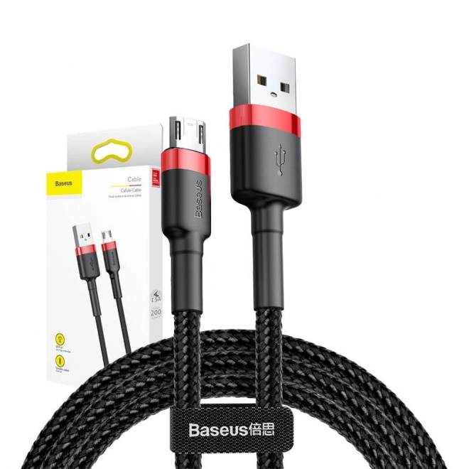 Kabel Baseus Cafule Micro USB 1,5A 2m (červeno-černý)