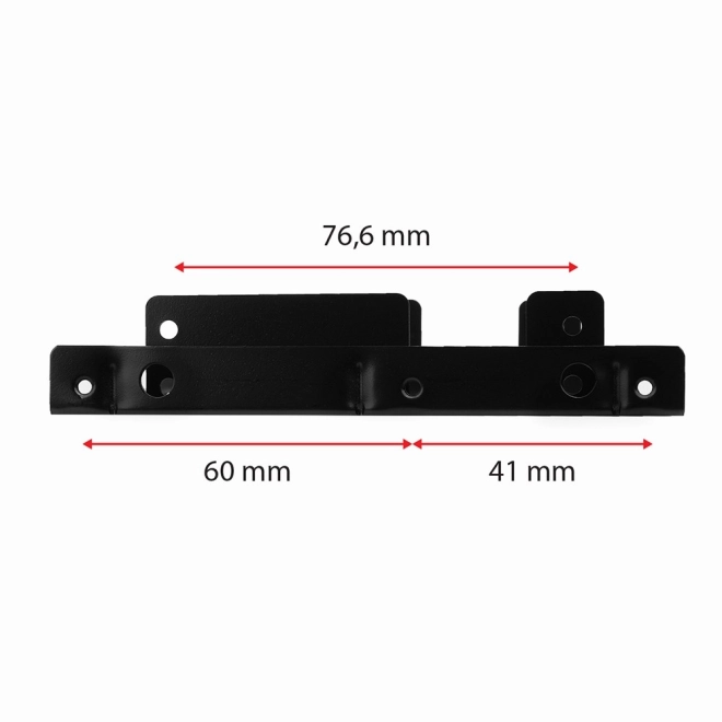 RHD-225 Kovový rámeček pro montáž 2 x 2,5" v pozici 3,5" černý