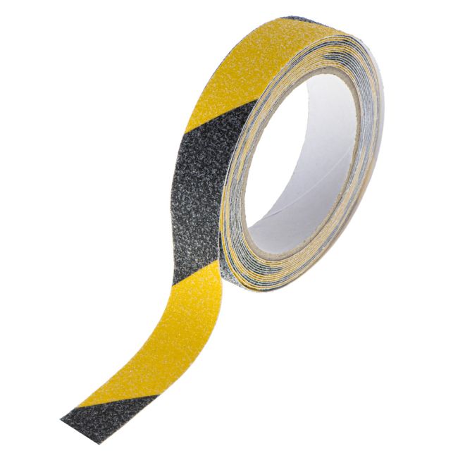 Protiskluzová ochranná páska 2,5 cmx5 m černá/žlutá