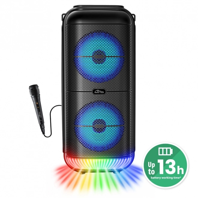 POWER AUDIO BT reproduktor MT3183 Karaoke/Bluetooth 5.3/FM/MP3/MicroSD/USB/AUX/Jack 6.3/USB-C/osvětlení/RMS 50W/PMPO 900W