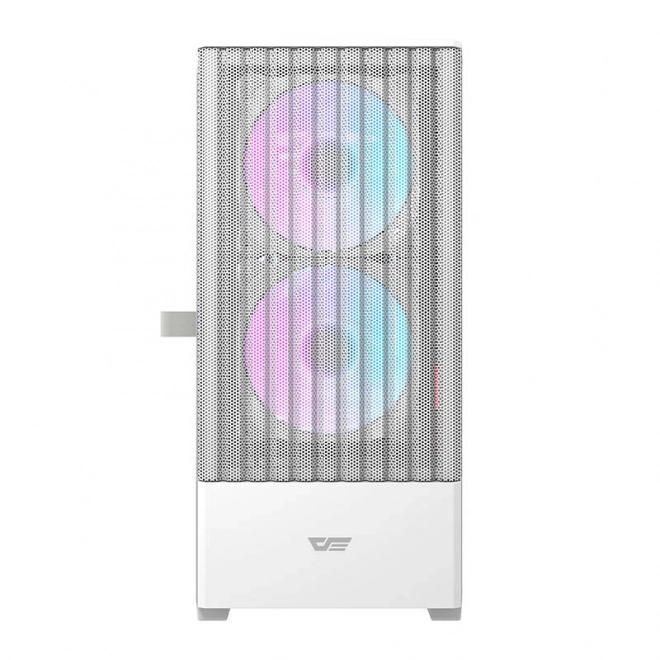 Počítačová skříň Darkflash DK415 + 2 ventilátory (bílá)