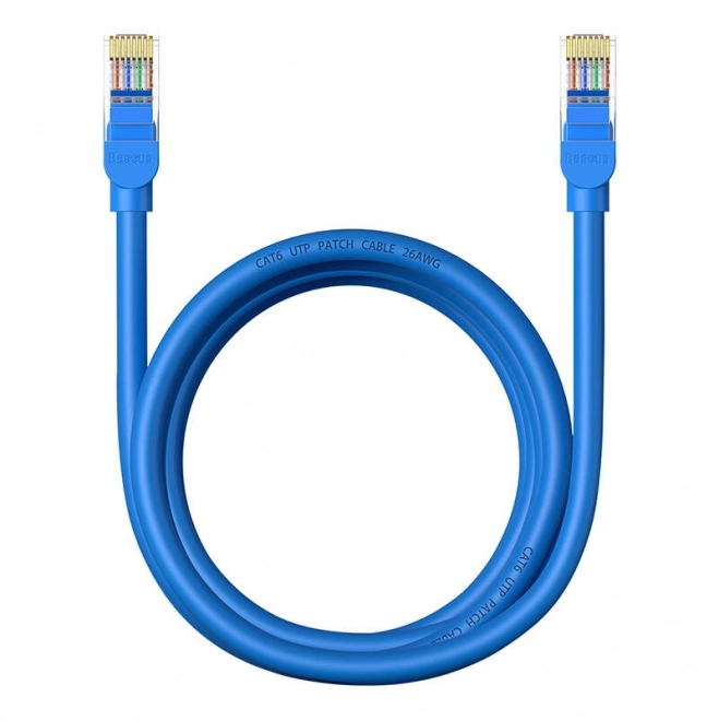 Kulatý kabel Baseus Ethernet RJ45, Cat.6, 2 m (modrý)