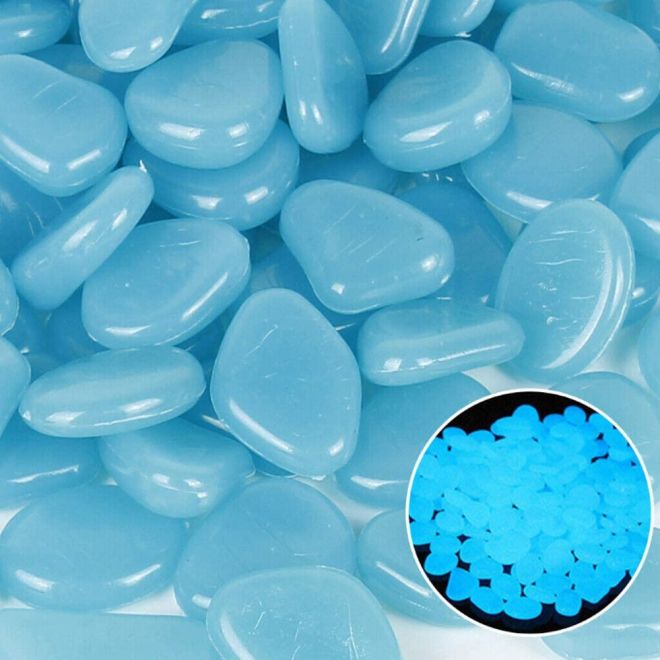 Svítící kameny - 100 kusů – Modré